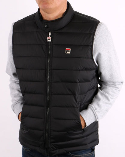 Fila Vintage Emilio Gilet Schwarz