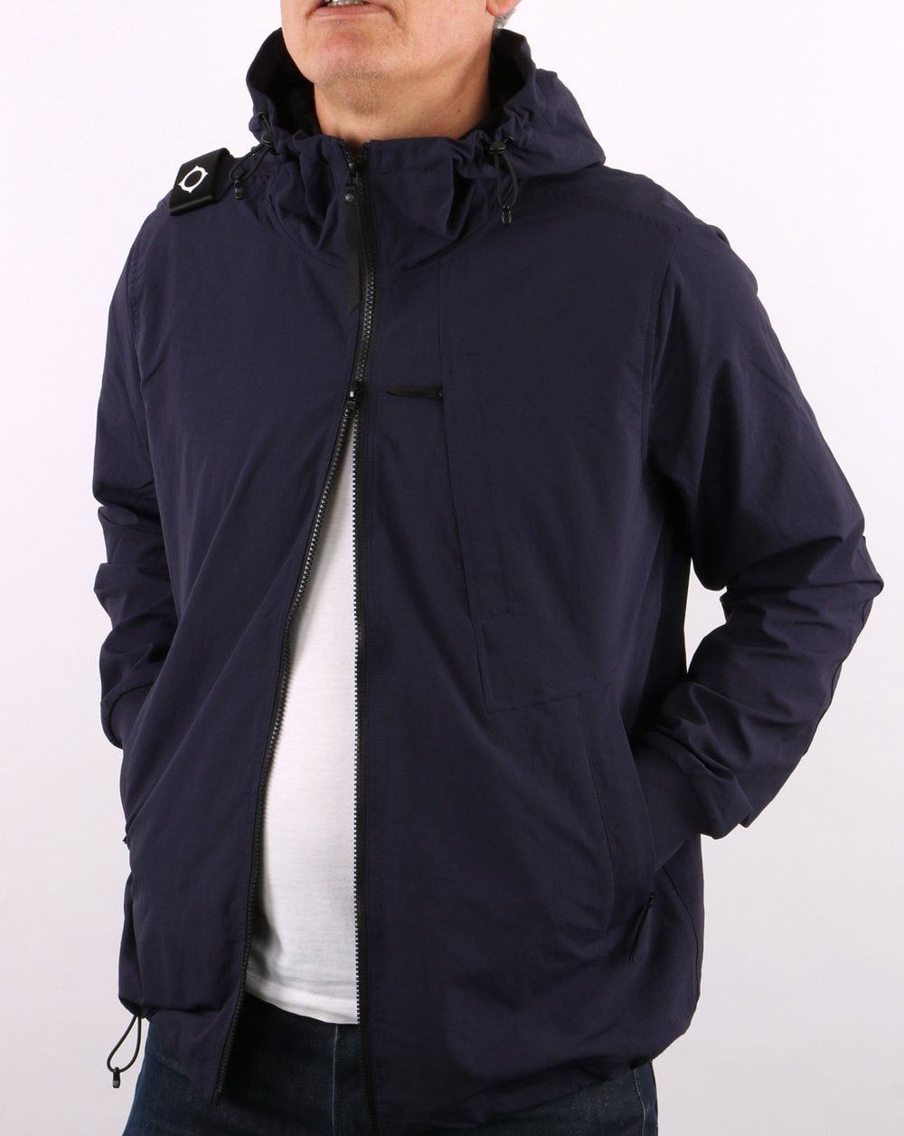 MA. STRUM Kapuzenjacke Dunkelmarine