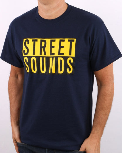 Street Sounds – Klassisches Logo-T-Shirt in Marineblau