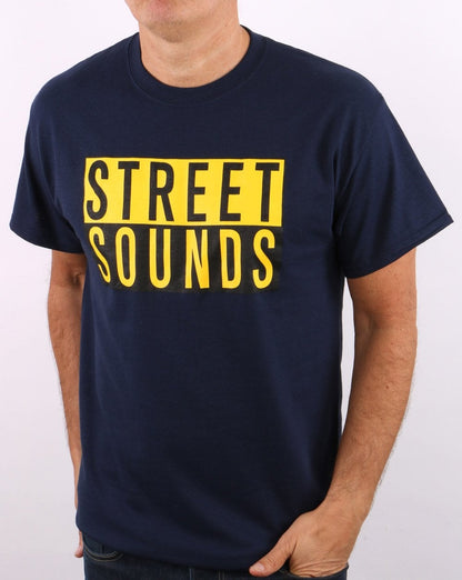Street Sounds – Klassisches Logo-T-Shirt in Marineblau