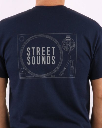 Street Sounds – Klassisches Logo-T-Shirt in Marineblau