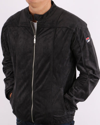 Fila Vintage – Terrinda Mk3 – Trainingsjacke in Anthrazit/Schwarz