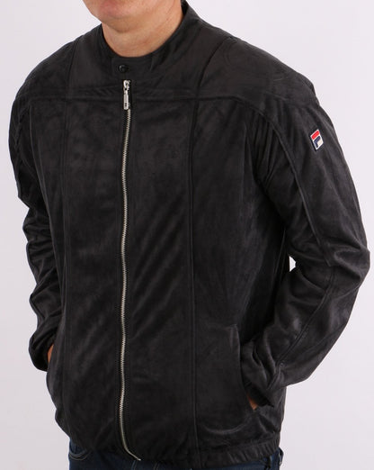 Fila Vintage – Terrinda Mk3 – Trainingsjacke in Anthrazit/Schwarz