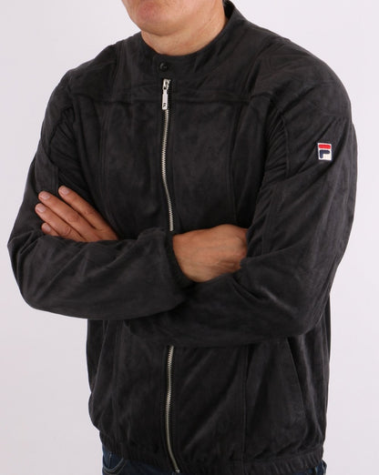 Fila Vintage – Terrinda Mk3 – Trainingsjacke in Anthrazit/Schwarz