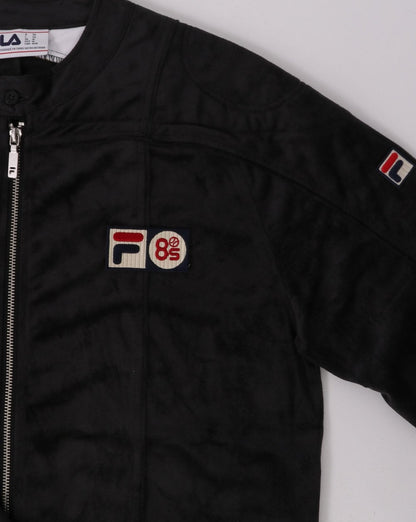 Fila Vintage – Terrinda Mk3 Pro Badge – Trainingsjacke in Anthrazit/Schwarz
