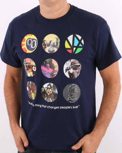 Music Life T-Shirt Marineblau
