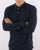 Pretty Green Long Sleeve Bomber Polo Navy