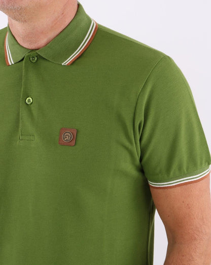 Trojan Tipped Piqué-Poloshirt Grün