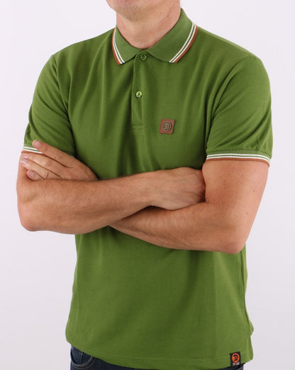 Trojan Tipped Piqué-Poloshirt Grün