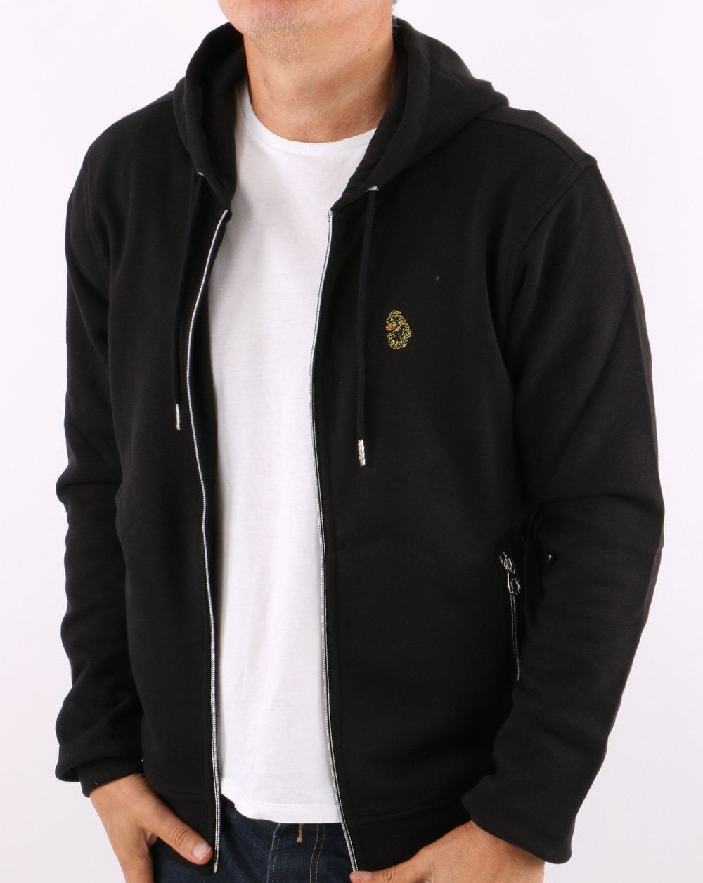 Luke Berlin Full Zip Hoody Schwarz