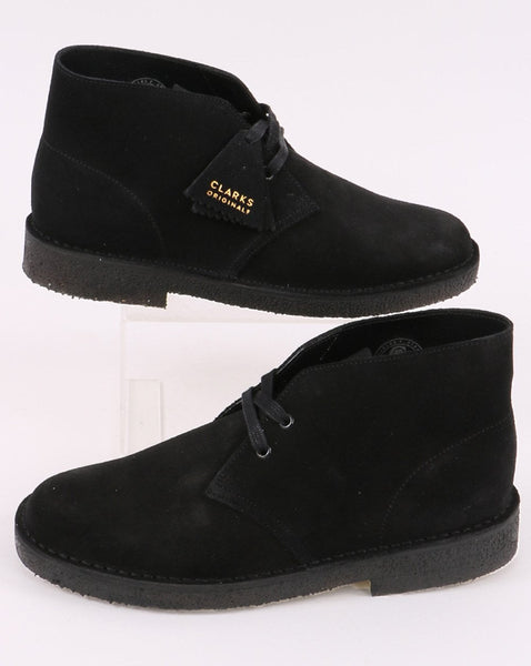 Clarks Originals Desert Boot Black Suede