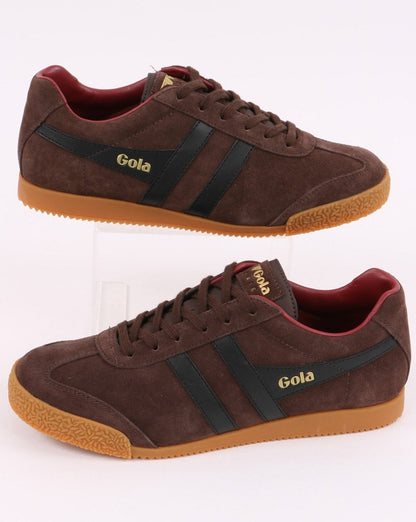 Gola Harrier Wildleder-Sneaker Dunkelbraun/Schwarz/Dunkelrot