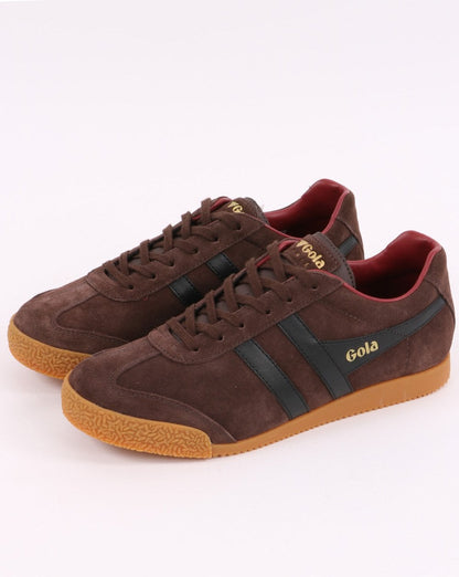 Gola Harrier Wildleder-Sneaker Dunkelbraun/Schwarz/Dunkelrot