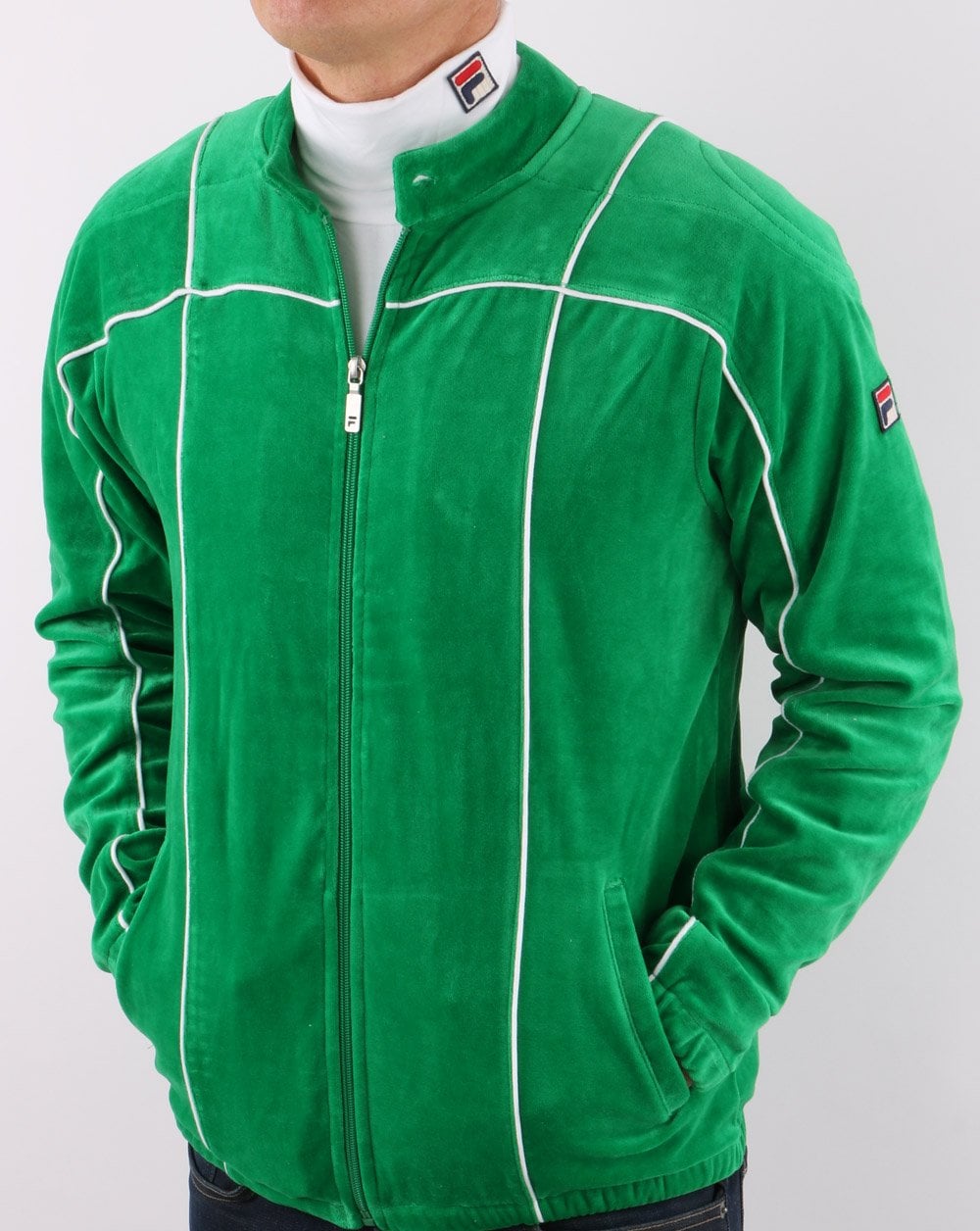 Fila Vintage Terrinda Velours-Trainingsjacke Kelly Green
