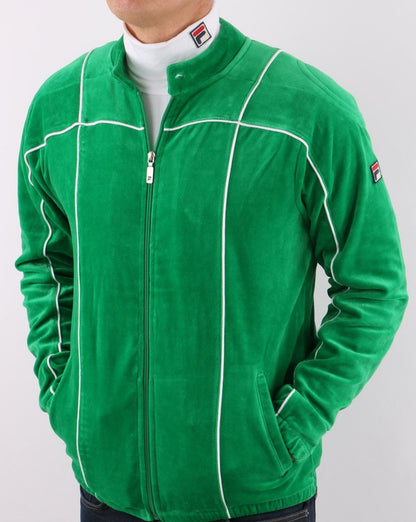 Fila Vintage Terrinda Velours-Trainingsjacke Kelly Green