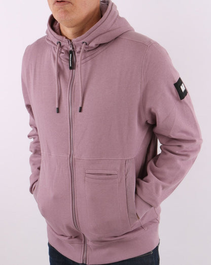 Weekend Offender Kapuzenjacke mit durchgehendem Reißverschluss, Flieder