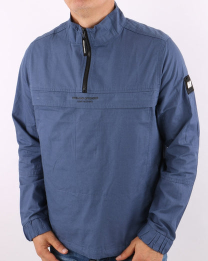 Weekend Offender Modafferi Jacke mit Viertelreißverschluss, Blaupause