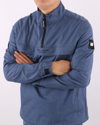 Weekend Offender Modafferi Jacke mit Viertelreißverschluss, Blaupause