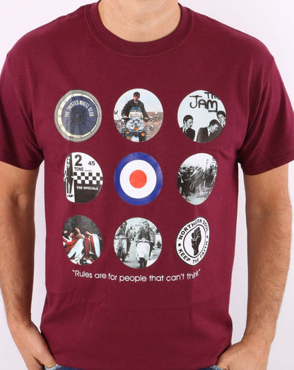 Mod Life T-Shirt Burgunderrot