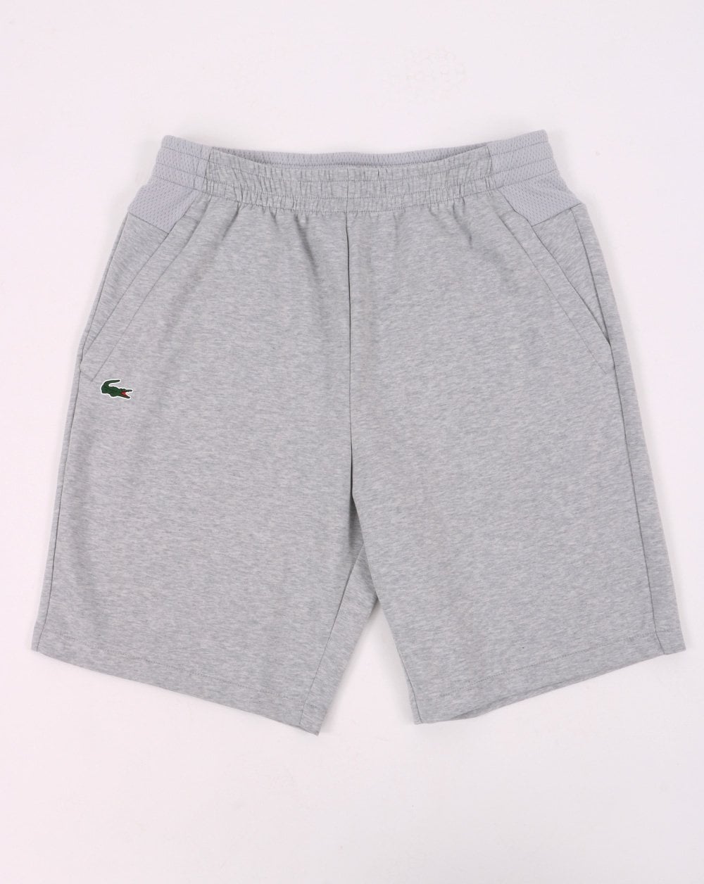 Lacoste Sport Mesh Panel Shorts Silber Chine/Grau