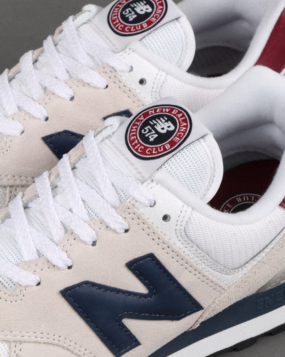 New Balance 574 Trainer Weiß/Burgund
