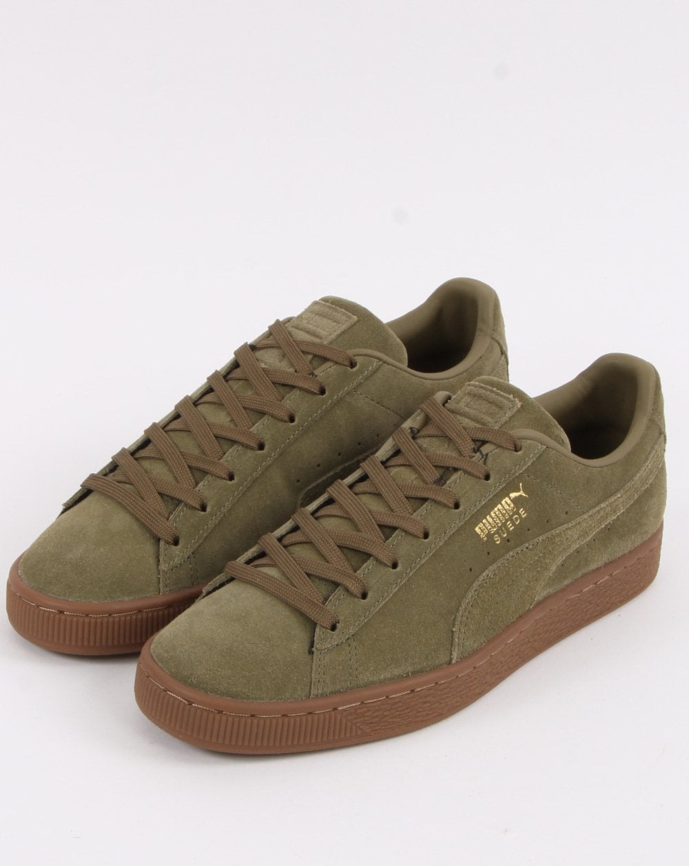Puma Suede Gum Trainer Burnt Olive/Gum