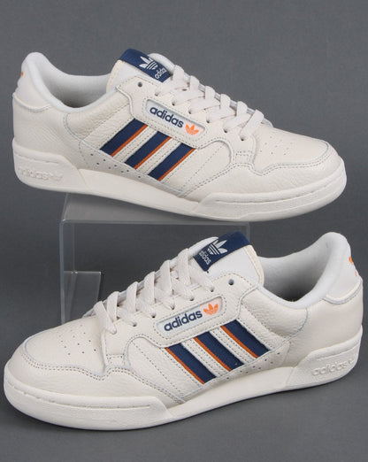 Adidas Continental 80 Stripes Sneakers Off-White/Marineblau/Orange