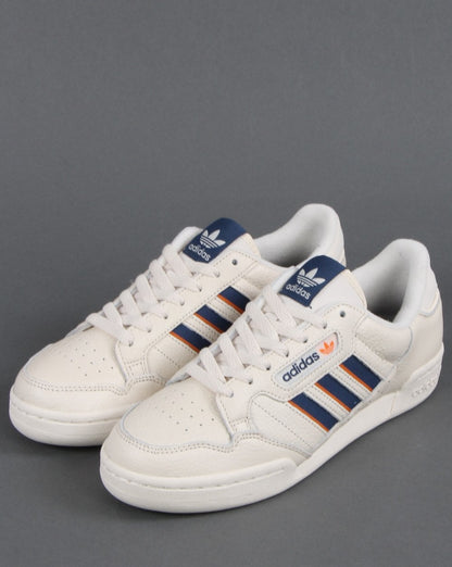 Adidas Continental 80 Stripes Sneakers Off-White/Marineblau/Orange