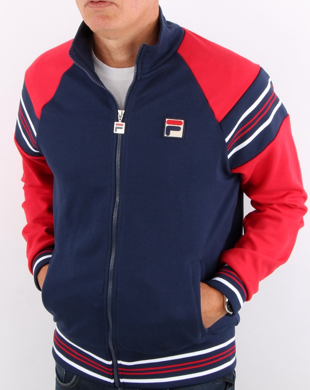 Fila Vintage Advantage Trainingsjacke Marineblau/Rot