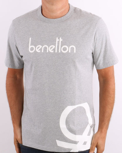 Benetton DNA Logo T-Shirt Grau
