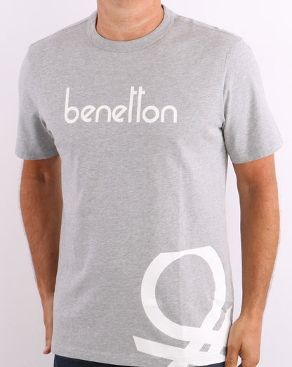 Benetton DNA Logo T-Shirt Grau