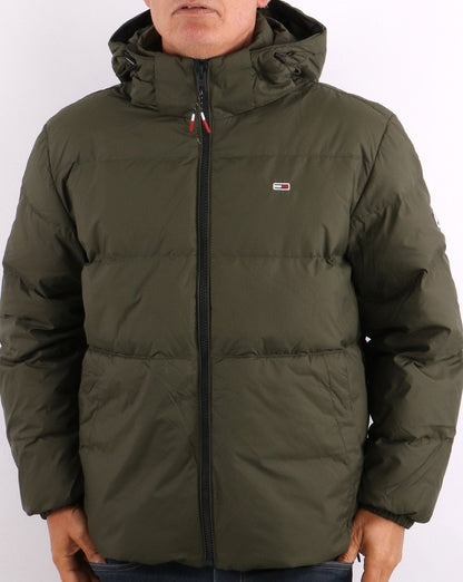 Tommy Jeans Daunenjacke Dunkeloliv