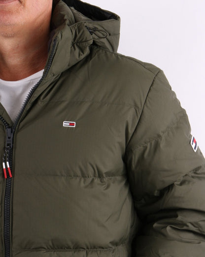 Tommy Jeans Daunenjacke Dunkeloliv