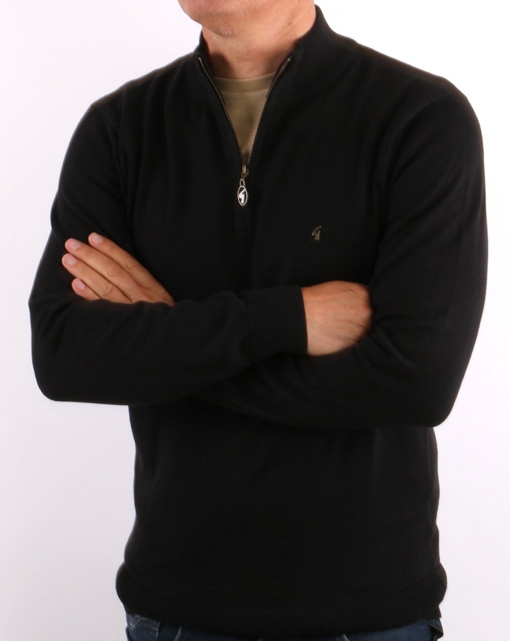 Gabicci Vintage Quarter Zip Black