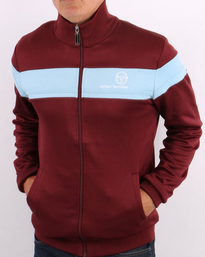 Sergio Tacchini Masters Track Top Weinrot/Himmelblau