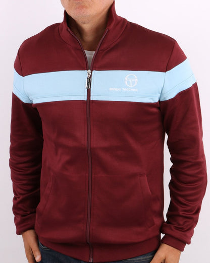Sergio Tacchini Masters Track Top Weinrot/Himmelblau