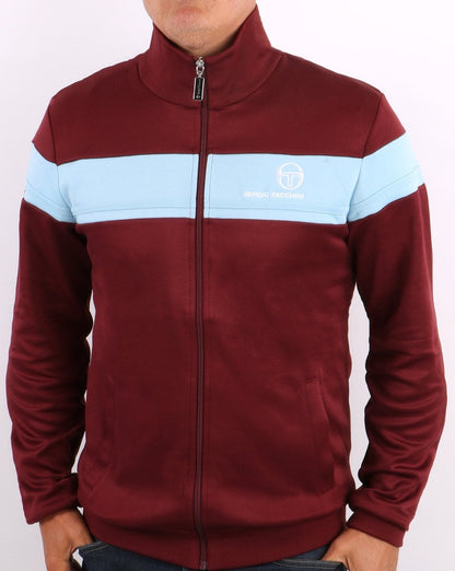 Sergio Tacchini Masters Track Top Weinrot/Himmelblau