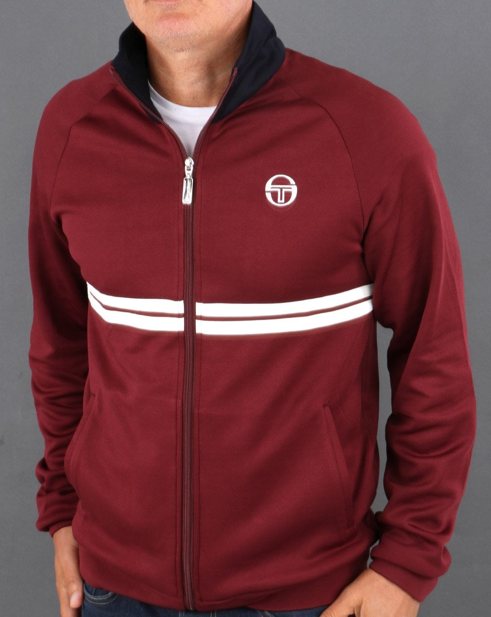 Sergio Tacchini Dallas Track Top Burgund/Marineblau