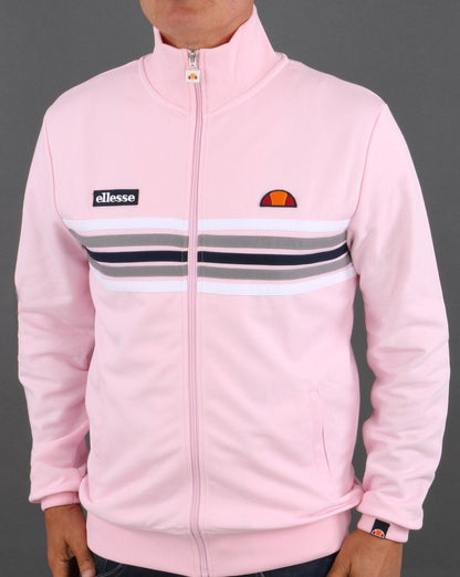 Ellesse – Trainingsoberteil mit 5 Streifen in Rosa