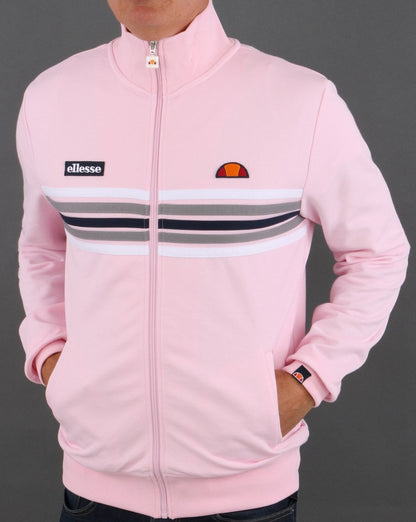 Ellesse – Trainingsoberteil mit 5 Streifen in Rosa