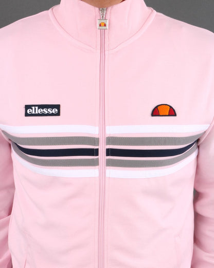 Ellesse – Trainingsoberteil mit 5 Streifen in Rosa