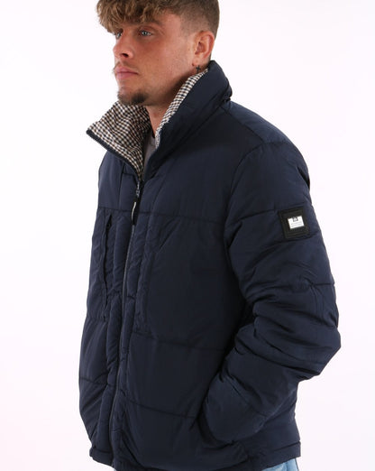 Weekend Offender Wende-Steppjacke Marineblau