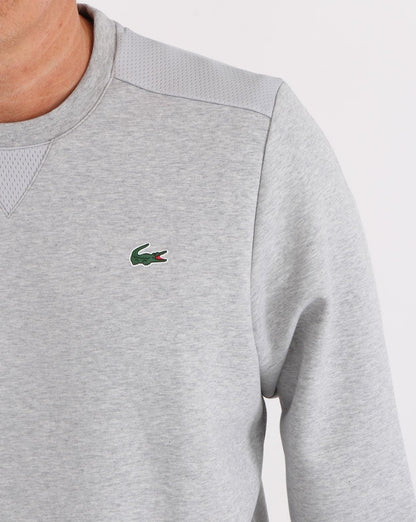 Lacoste Sport – Sweatshirt mit Mesh-Einsatz, Silbergrau