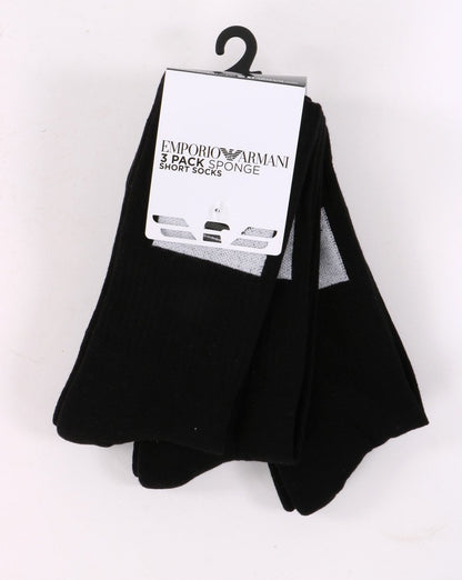 Emporio Armani – Schwarze Socken im 3er-Pack