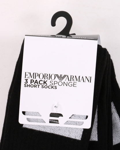 Emporio Armani – Schwarze Socken im 3er-Pack