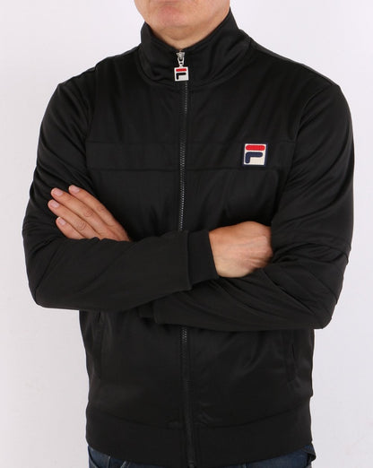 Fila Vintage Vilas 80er Trainingsjacke Schwarz