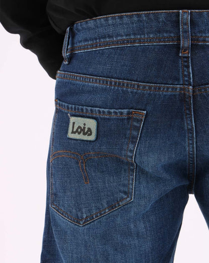 Lois Marvin Klassische Jeans mit geradem Bein, Vintage-Waschung