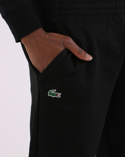 Lacoste Sport – Schwarze Trainingshose mit Mesh-Einsätzen