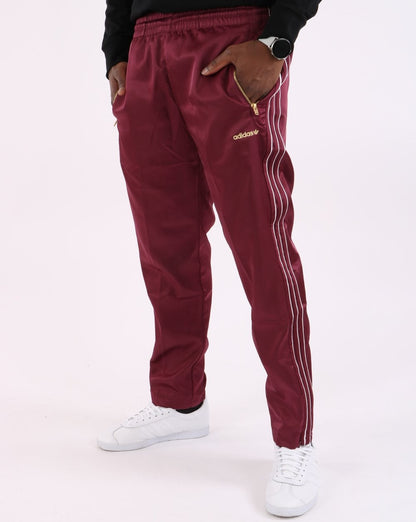 Adidas Originals – Firebird – Satin-Trainingshose in Victory Crimson