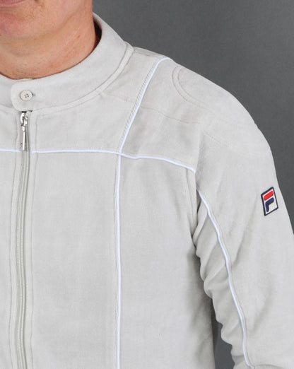 Fila Vintage Terrinda Velours-Trainingsjacke in Grau